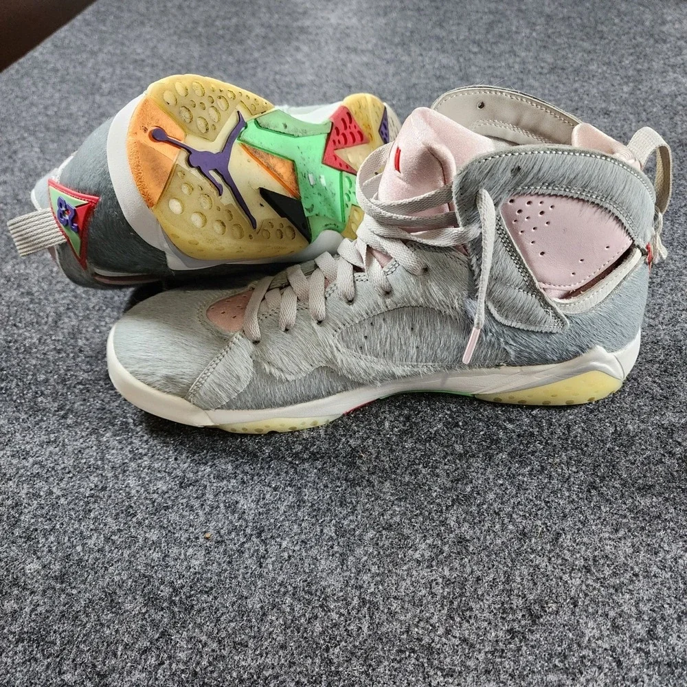 Air‎ Jordan 7 Retro SE Hare 2.0 Neutral Grey Pink Pony Hair CT8528-002 Mens 11